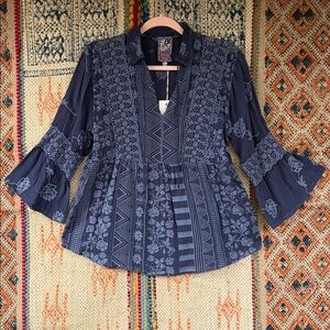 Johnny Was “Bluebell Blouse”. New with tags.